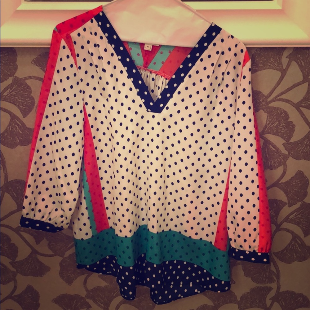 ECI polka dot top